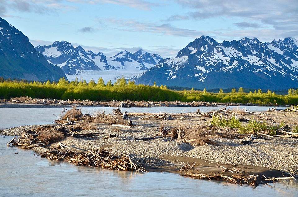 Copper River Highway Sheridan Glacier Background Wendy Ranney
