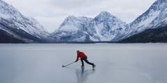 Eklutna Lake Ice Skating