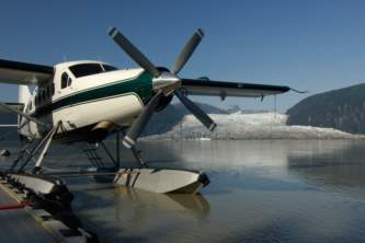 Juneau flightseeing Docked at the Taku Lodge