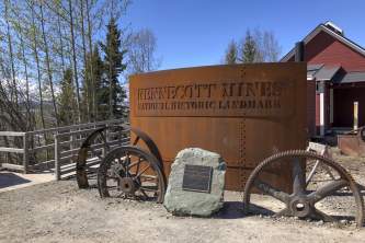 Kennecott Mine National Historic Landmark sign Anya Voskresensky