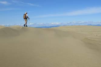 Kobuk valley national park Image 1 Hiker in the Great Kobuk Sand Dunes Haley Johnson