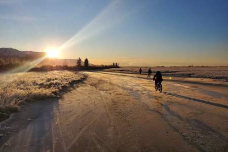 Ice Skating on Rabbit Slough & Wasilla Creek